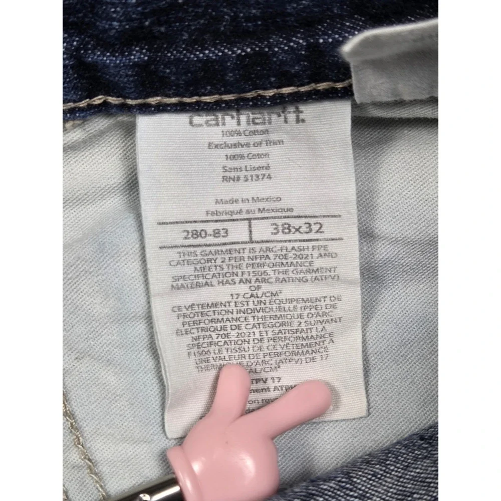 Carhartt FR Jeans Mens 38x32 Blue Flame Resistant Workwear Denim CAT 2 NFPA 2112